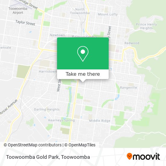 Toowoomba Gold Park map