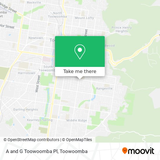 A and G Toowoomba Pl map