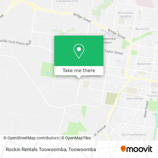 Rockin Rentals Toowoomba map