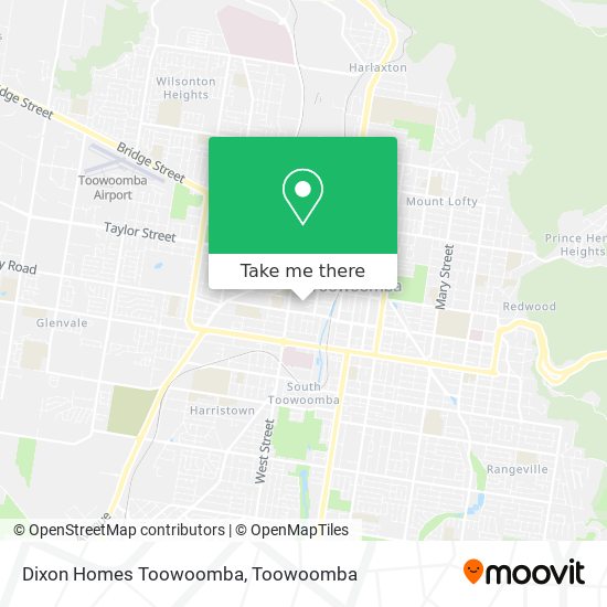Dixon Homes Toowoomba map