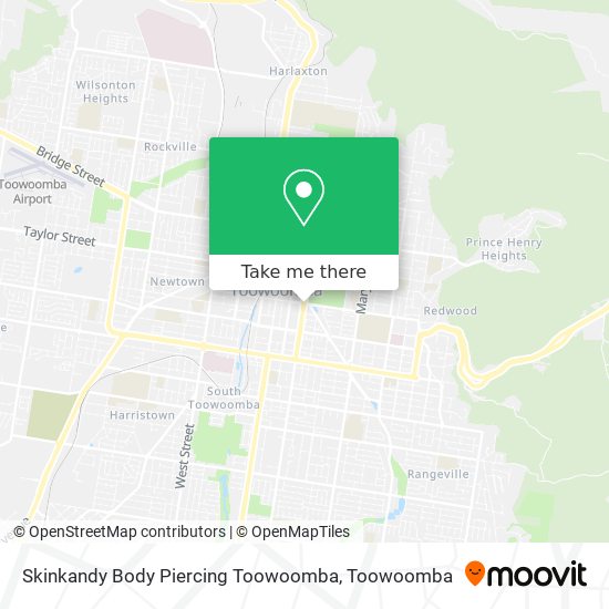 Mapa Skinkandy Body Piercing Toowoomba