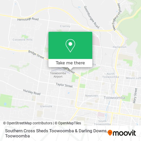 Southern Cross Sheds Toowoomba & Darling Downs map