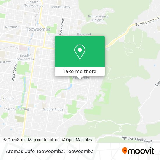 Mapa Aromas Cafe Toowoomba