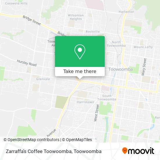 Zarraffa's Coffee Toowoomba map