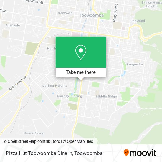 Pizza Hut Toowoomba Dine in map