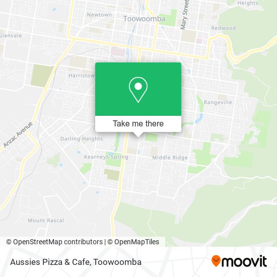 Mapa Aussies Pizza & Cafe