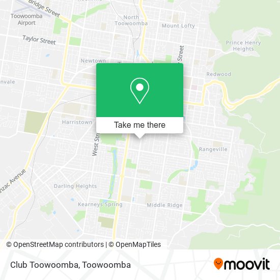 Club Toowoomba map