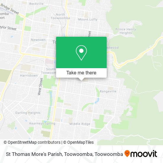 Mapa St Thomas More's Parish, Toowoomba
