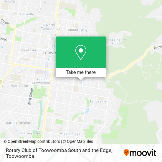 Rotary Club of Toowoomba South and the Edge map