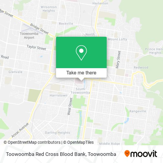 Toowoomba Red Cross Blood Bank map