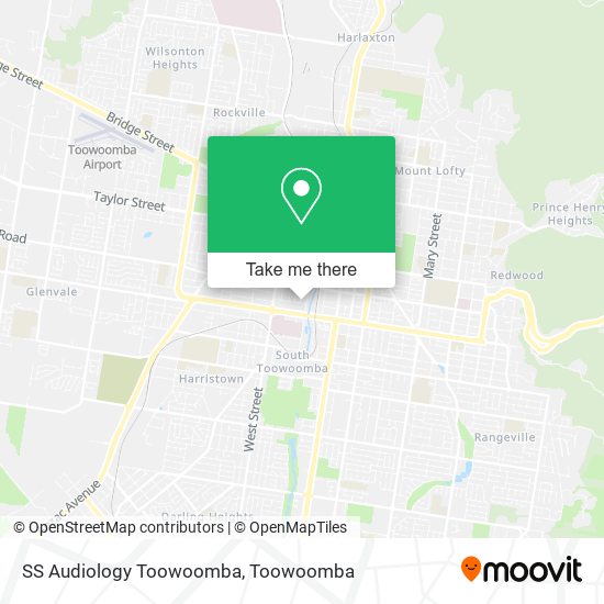 SS Audiology Toowoomba map