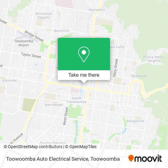 Mapa Toowoomba Auto Electrical Service