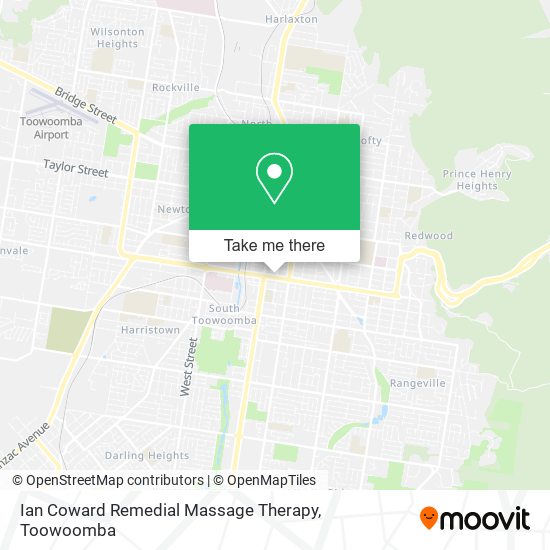 Ian Coward Remedial Massage Therapy map