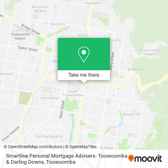 Smartline Personal Mortgage Advisers- Toowoomba & Darling Downs map