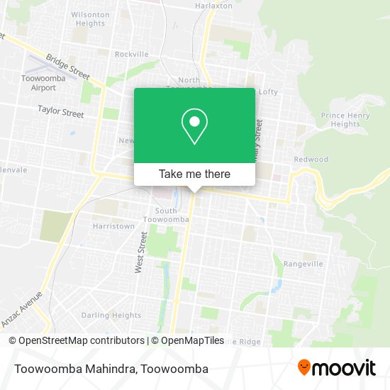Toowoomba Mahindra map