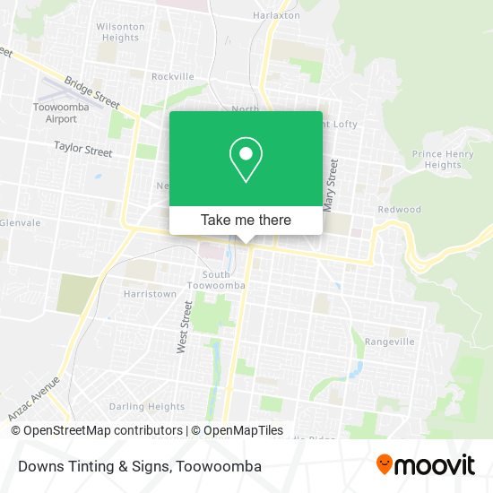 Mapa Downs Tinting & Signs