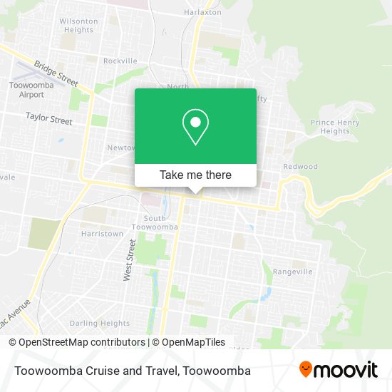 Toowoomba Cruise and Travel map