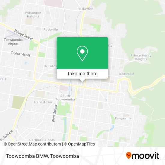 Toowoomba BMW map
