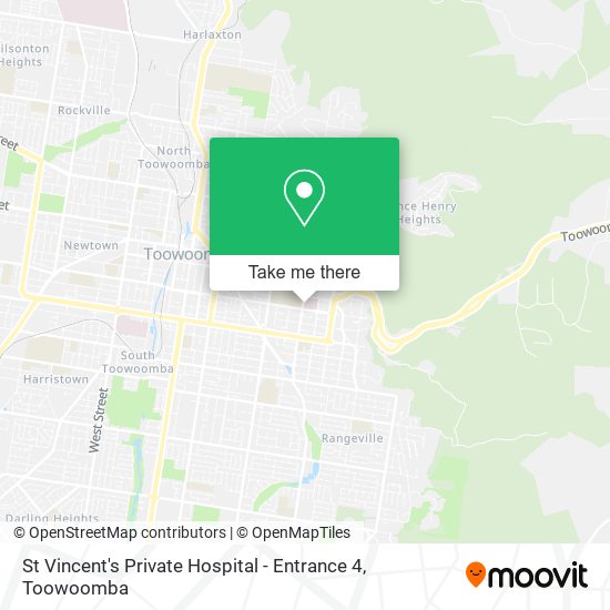 St Vincent's Private Hospital - Entrance 4 map