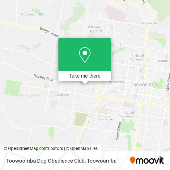 Mapa Toowoomba Dog Obedience Club