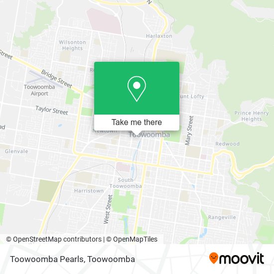 Mapa Toowoomba Pearls