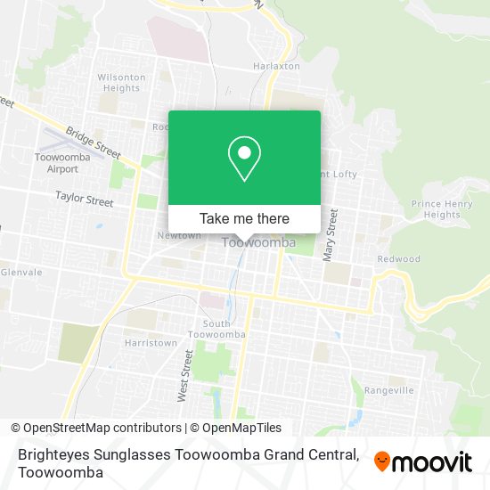 Brighteyes Sunglasses Toowoomba Grand Central map