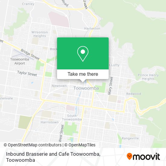 Inbound Brasserie and Cafe Toowoomba map