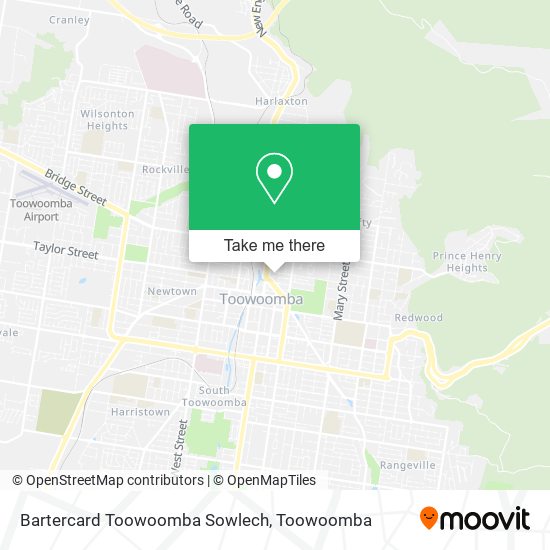 Mapa Bartercard Toowoomba Sowlech