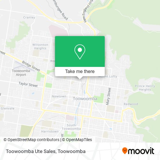 Mapa Toowoomba Ute Sales