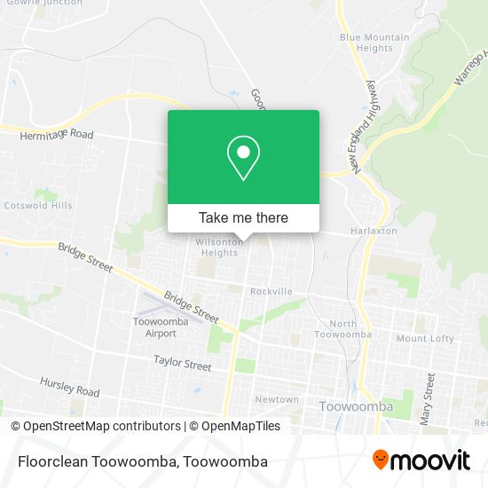 Mapa Floorclean Toowoomba