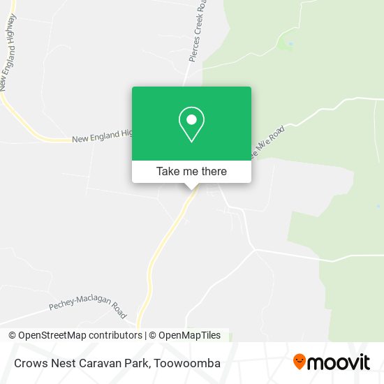 Mapa Crows Nest Caravan Park