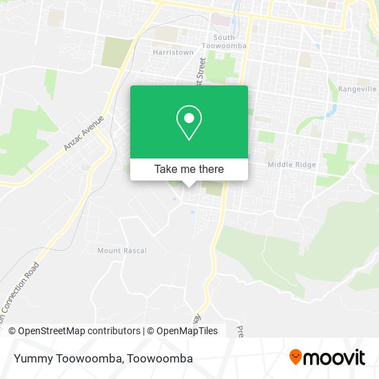 Mapa Yummy Toowoomba