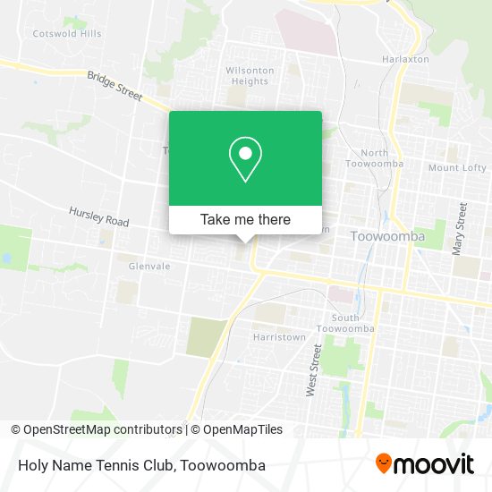Mapa Holy Name Tennis Club