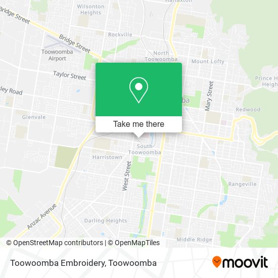 Toowoomba Embroidery map