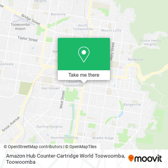 Amazon Hub Counter-Cartridge World Toowoomba map