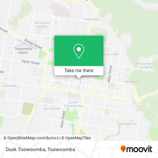 Mapa Dusk Toowoomba