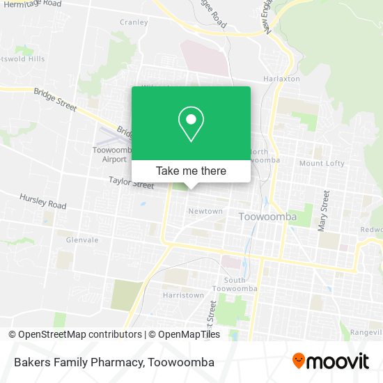 Mapa Bakers Family Pharmacy