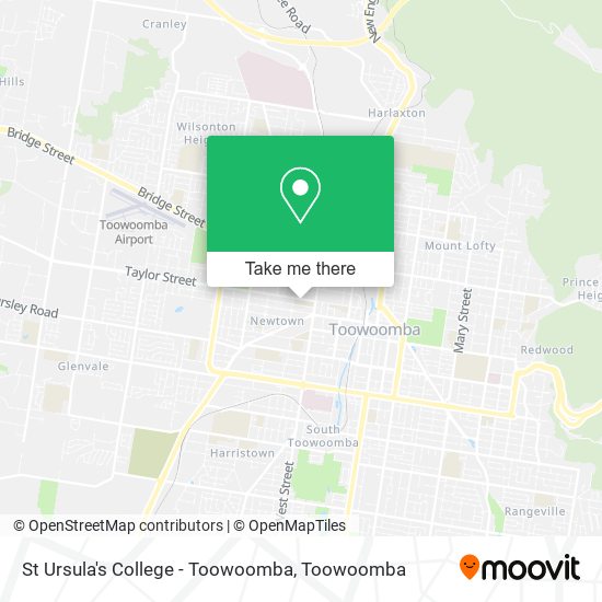 Mapa St Ursula's College - Toowoomba