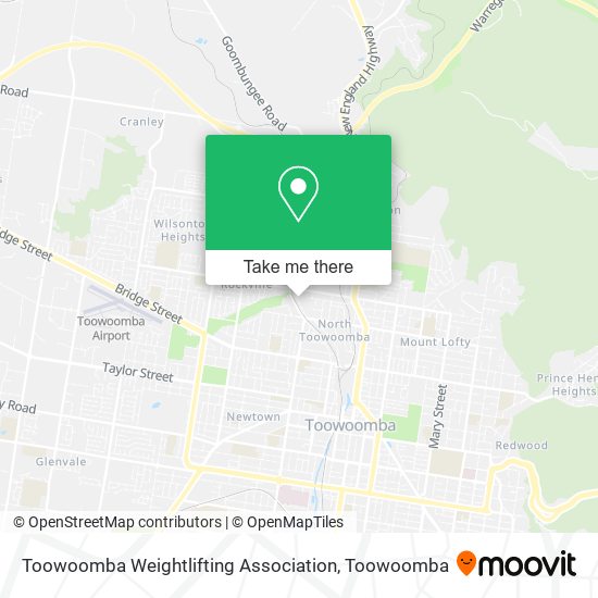 Toowoomba Weightlifting Association map