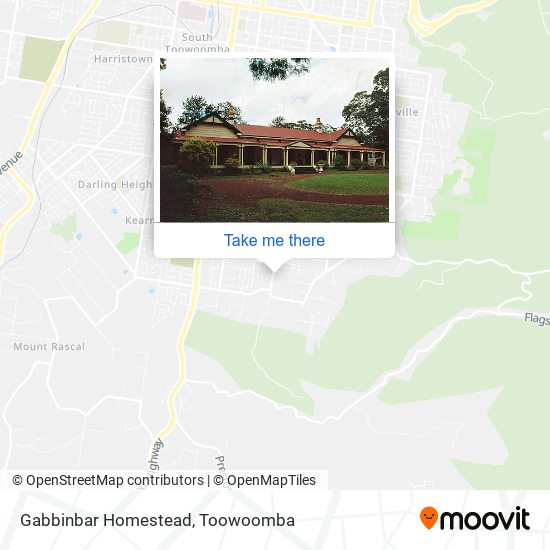 Mapa Gabbinbar Homestead