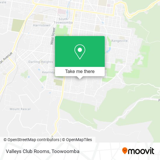 Valleys Club Rooms map