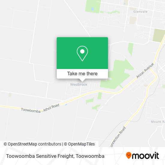 Mapa Toowoomba Sensitive Freight