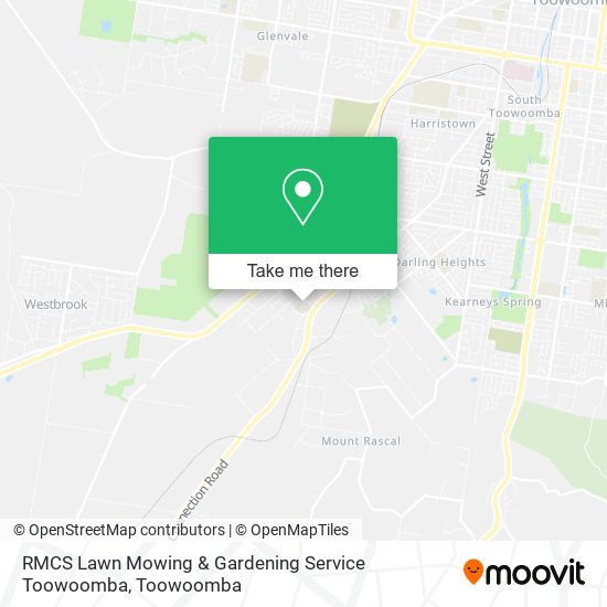 Mapa RMCS Lawn Mowing & Gardening Service Toowoomba