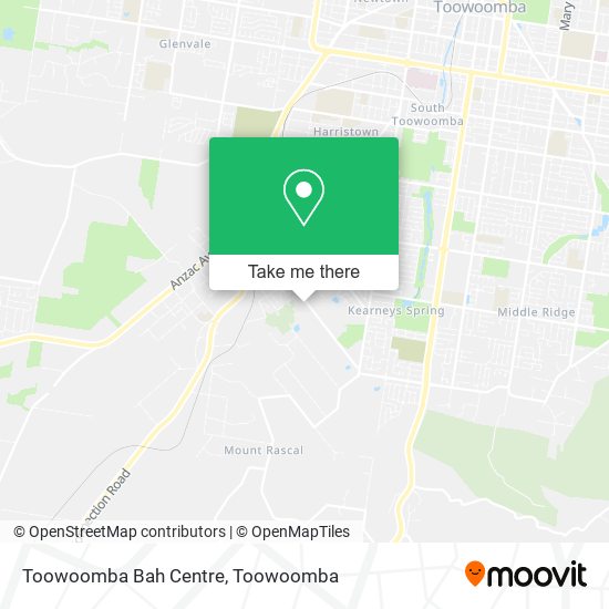 Mapa Toowoomba Bah Centre