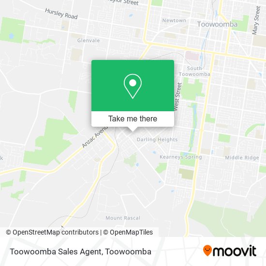 Toowoomba Sales Agent map