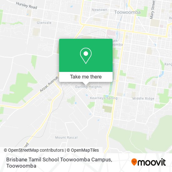 Mapa Brisbane Tamil School Toowoomba Campus
