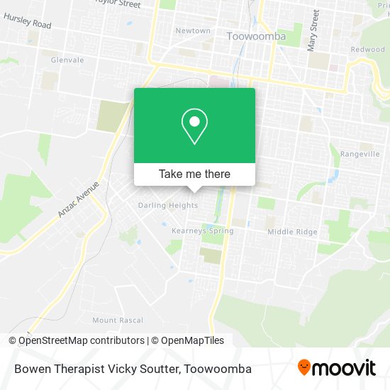 Mapa Bowen Therapist Vicky Soutter