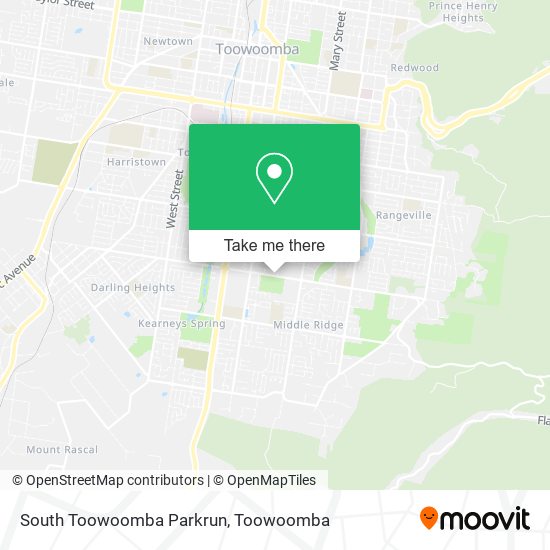 Mapa South Toowoomba Parkrun