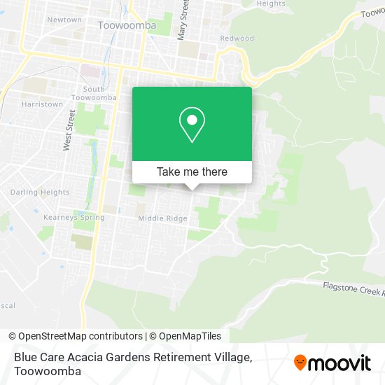 Mapa Blue Care Acacia Gardens Retirement Village