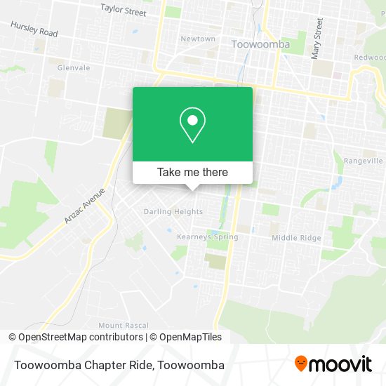 Mapa Toowoomba Chapter Ride